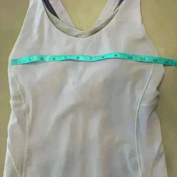 Lululemon Berry Mist Moody Blue Stash N Run Built In Bra Strappy Tank Top Size - Picture 5 of 9